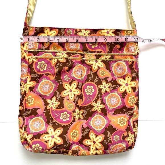 Ju-Ju-Be Pink/Orange/Brown Paisley Floral Lightweight Everyday Tote Bag - Picture 5 of 11